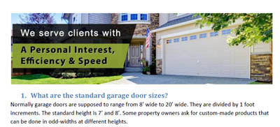 FAQs - Garage Door Repair Waukegan